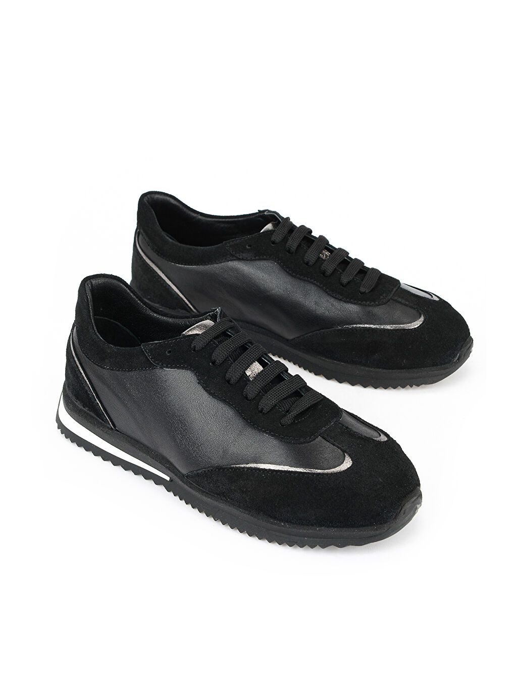 Kadın Hakiki Deri Günlük Sneaker 1611022Z2718 Siyah-1