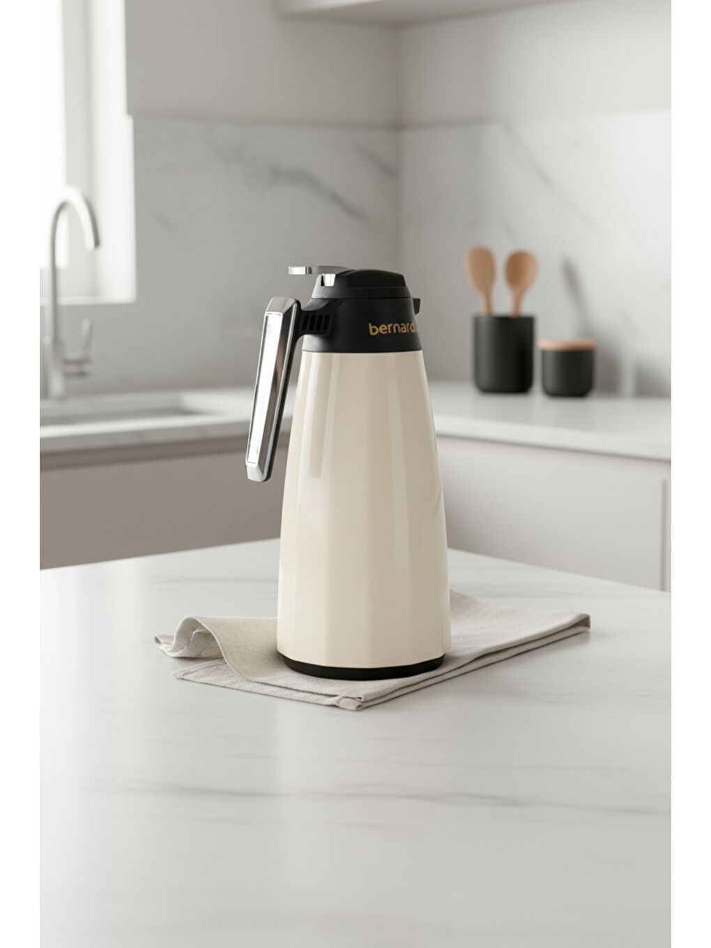 Ekru Lustra Cam Termos Krem 1.5 Litre-3