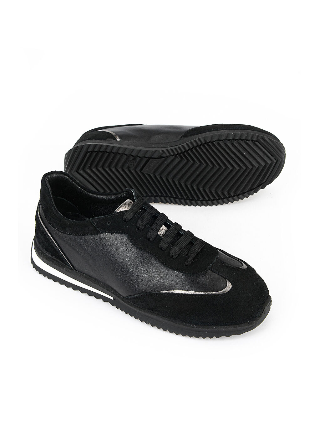 Kadın Hakiki Deri Günlük Sneaker 1611022Z2718 Siyah-3