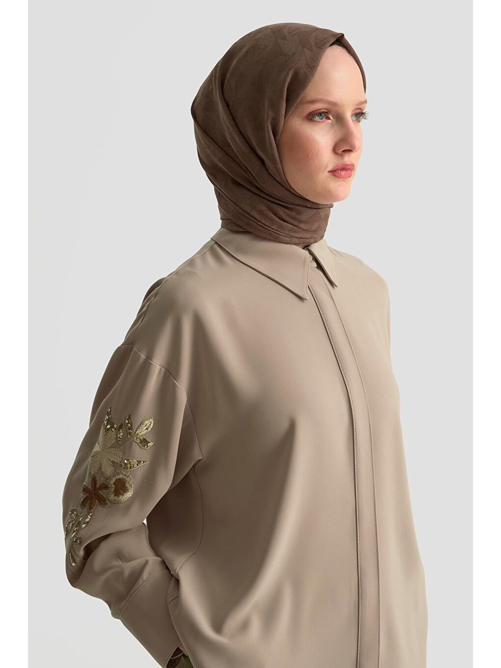 Nakışlı Tunik 25Kd1110 Bej-1