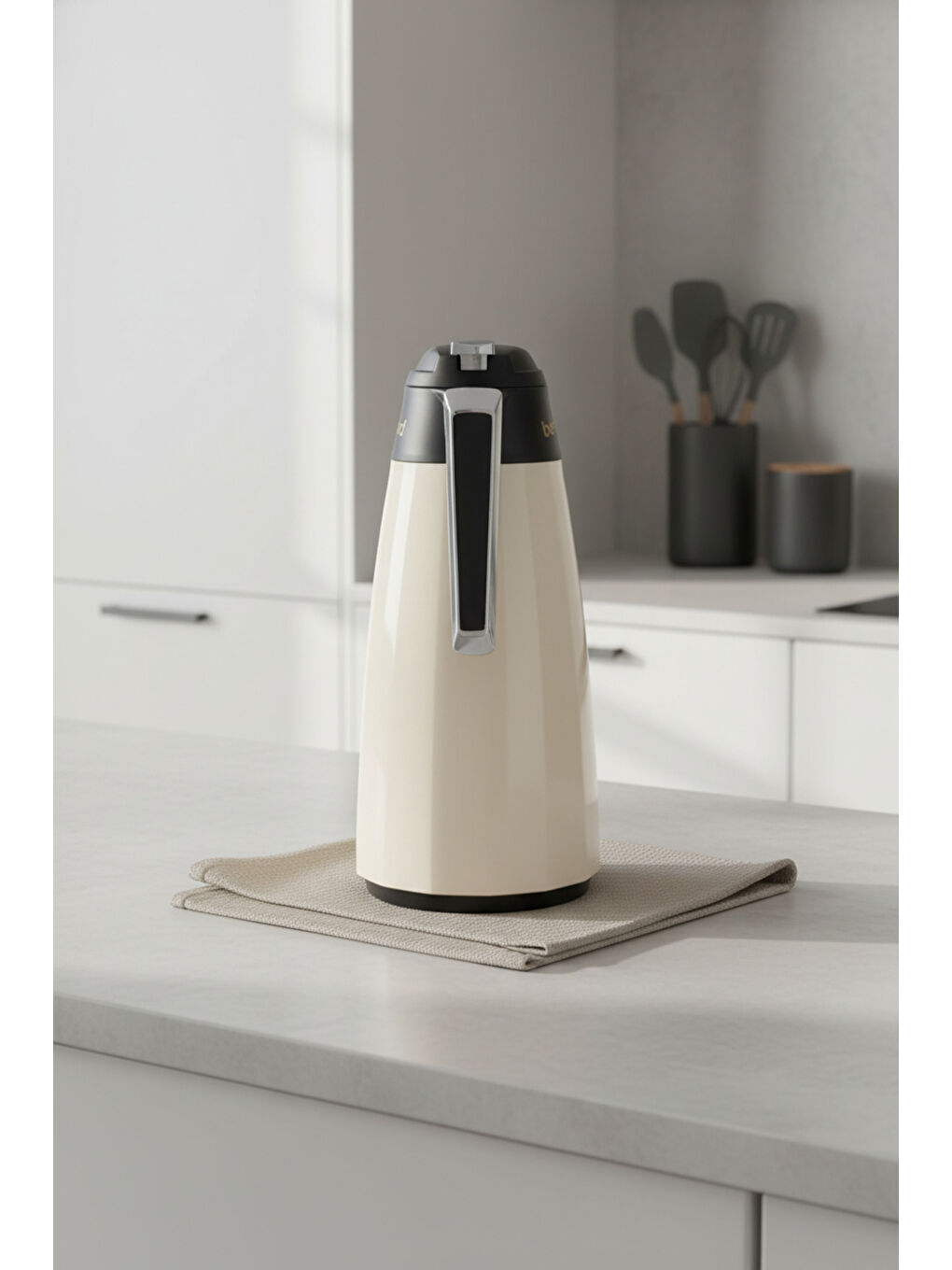 Ekru Lustra Cam Termos Krem 1.5 Litre-4