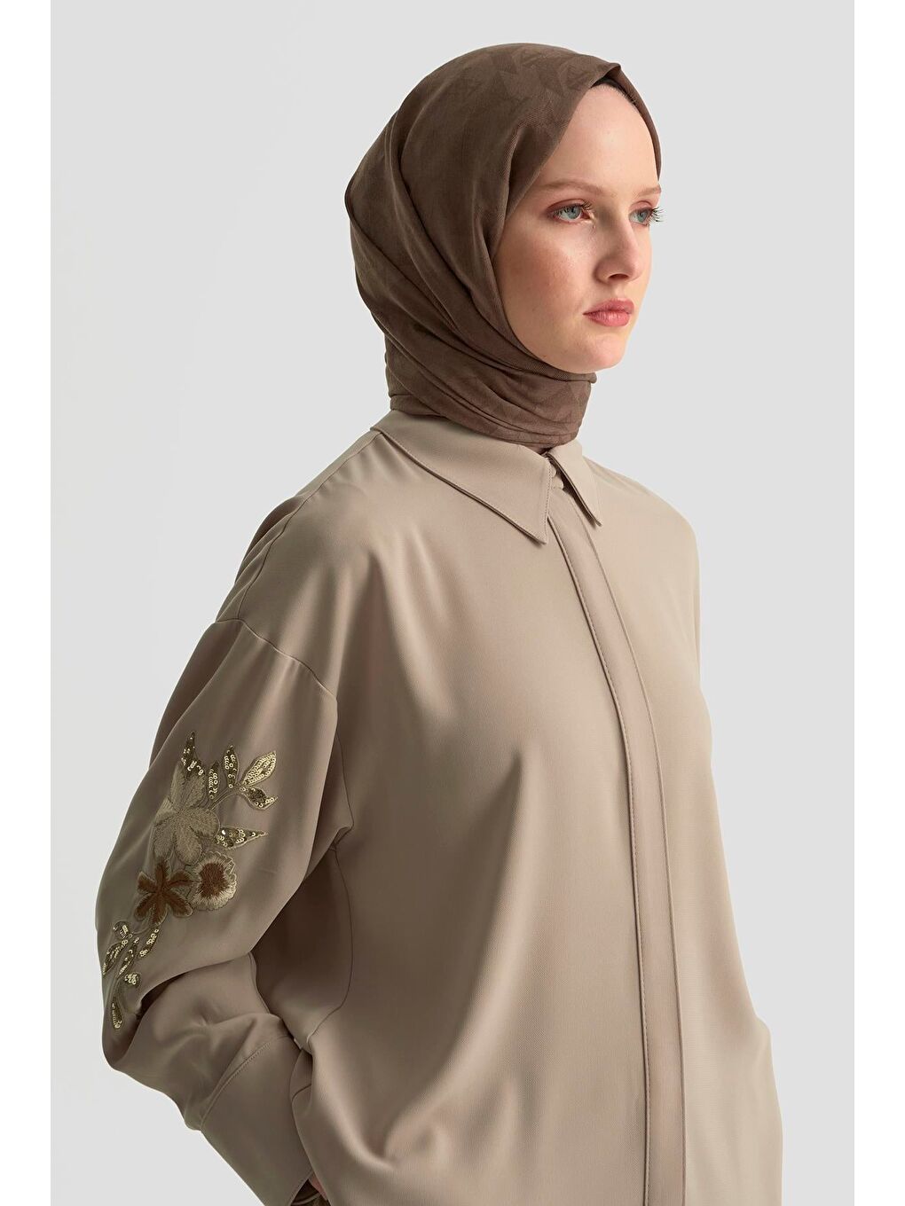 Nakışlı Tunik 25Kd1110 Bej-2
