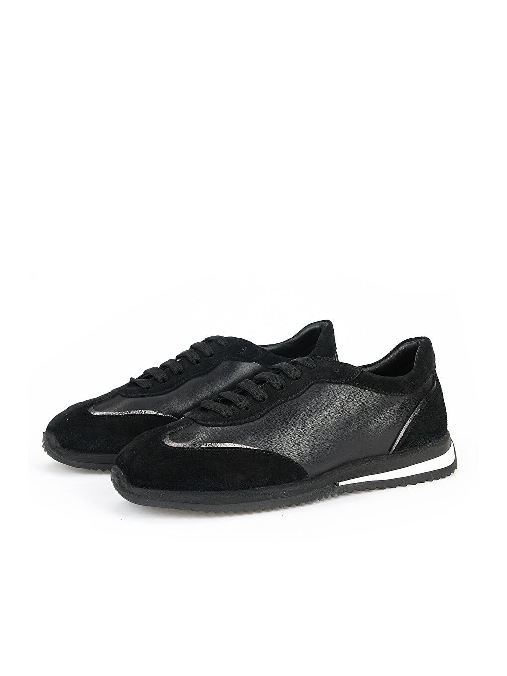 Kadın Hakiki Deri Günlük Sneaker 1611022Z2718 Siyah-4