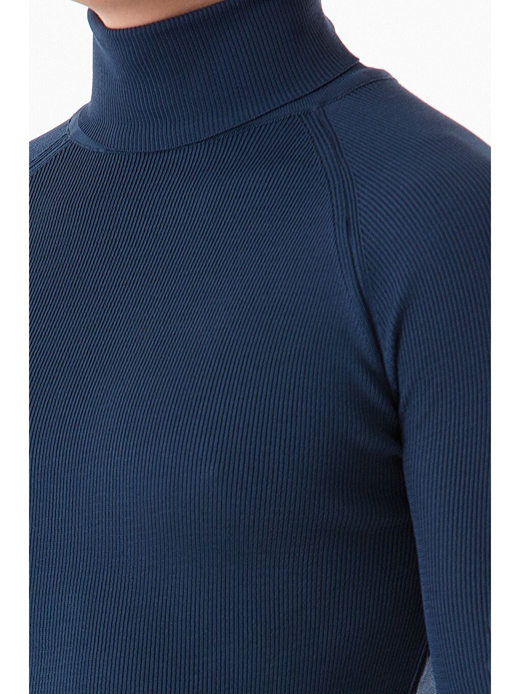 İndigo Basic Balıkçı Yaka Triko Kazak-3