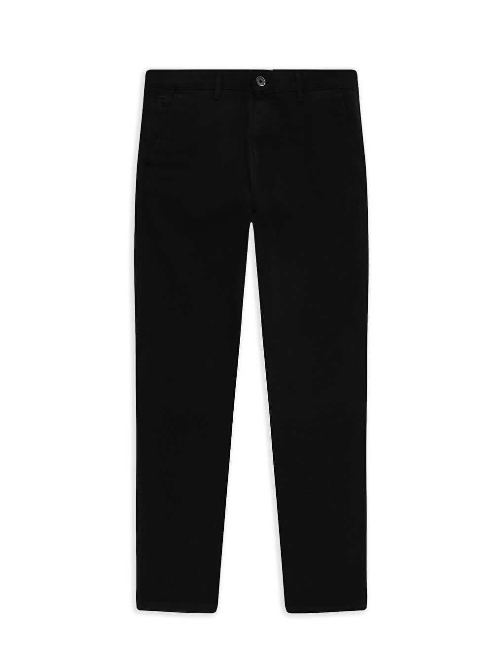 Siyah Regular Fit Elastanlı Kanvas / Chino Pantolon