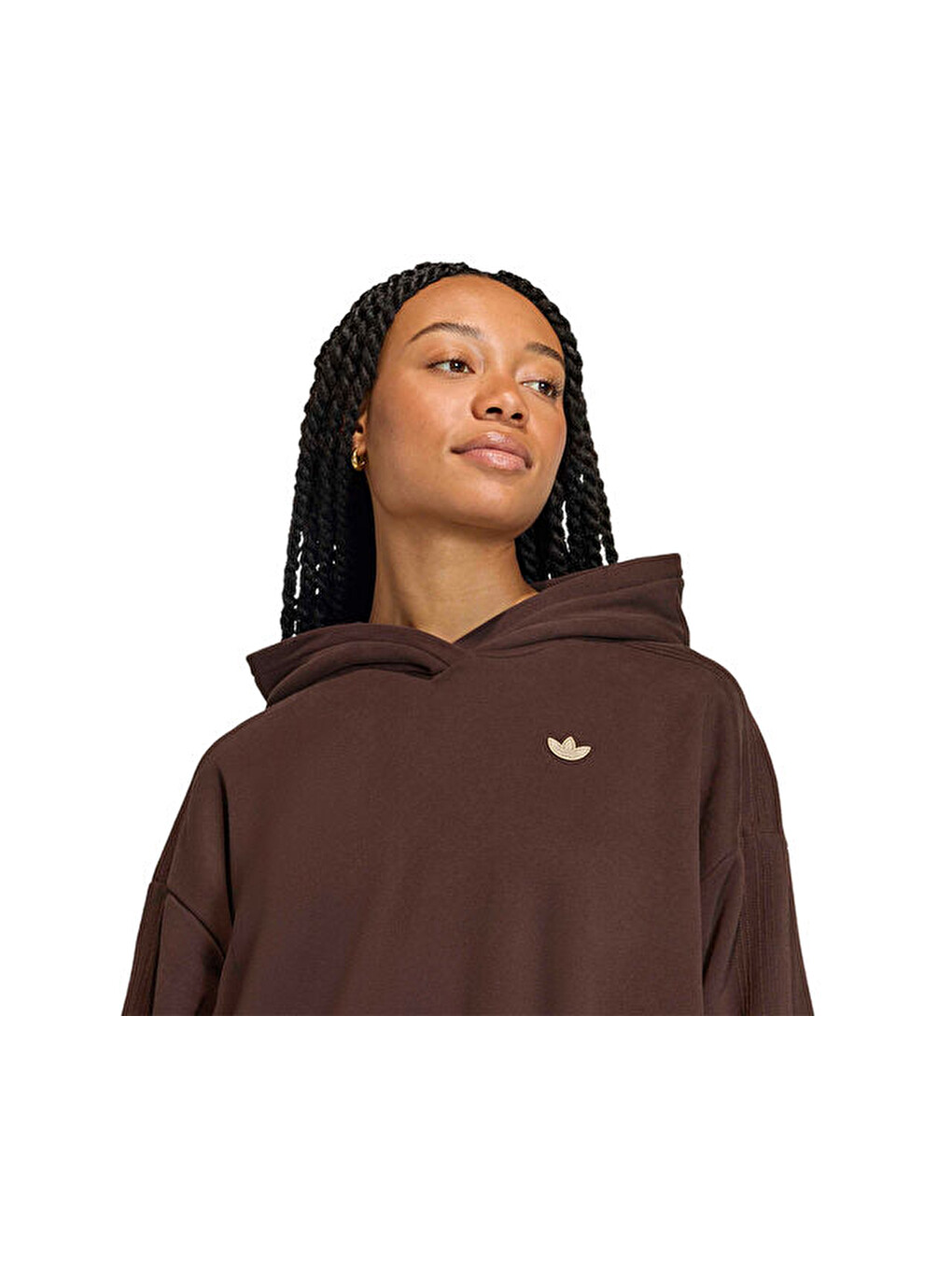 P Ess Hd Kadın Günlük Sweatshirts Kc8862 Kahverengi-2