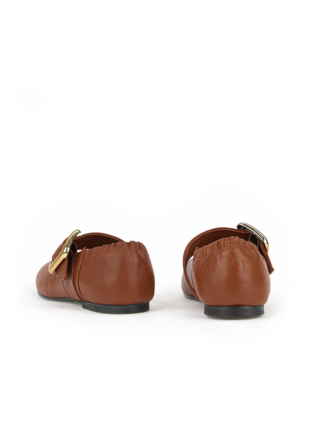 Kahverengi Kadın Hakiki Deri Babet 1611022Z2759 Tan-2