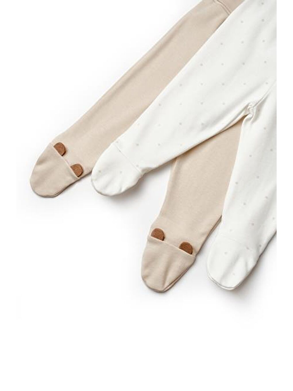 BabyCosy Organic  Ekru Bebek 2li Pantolon %100 Organik Pamuk - 7