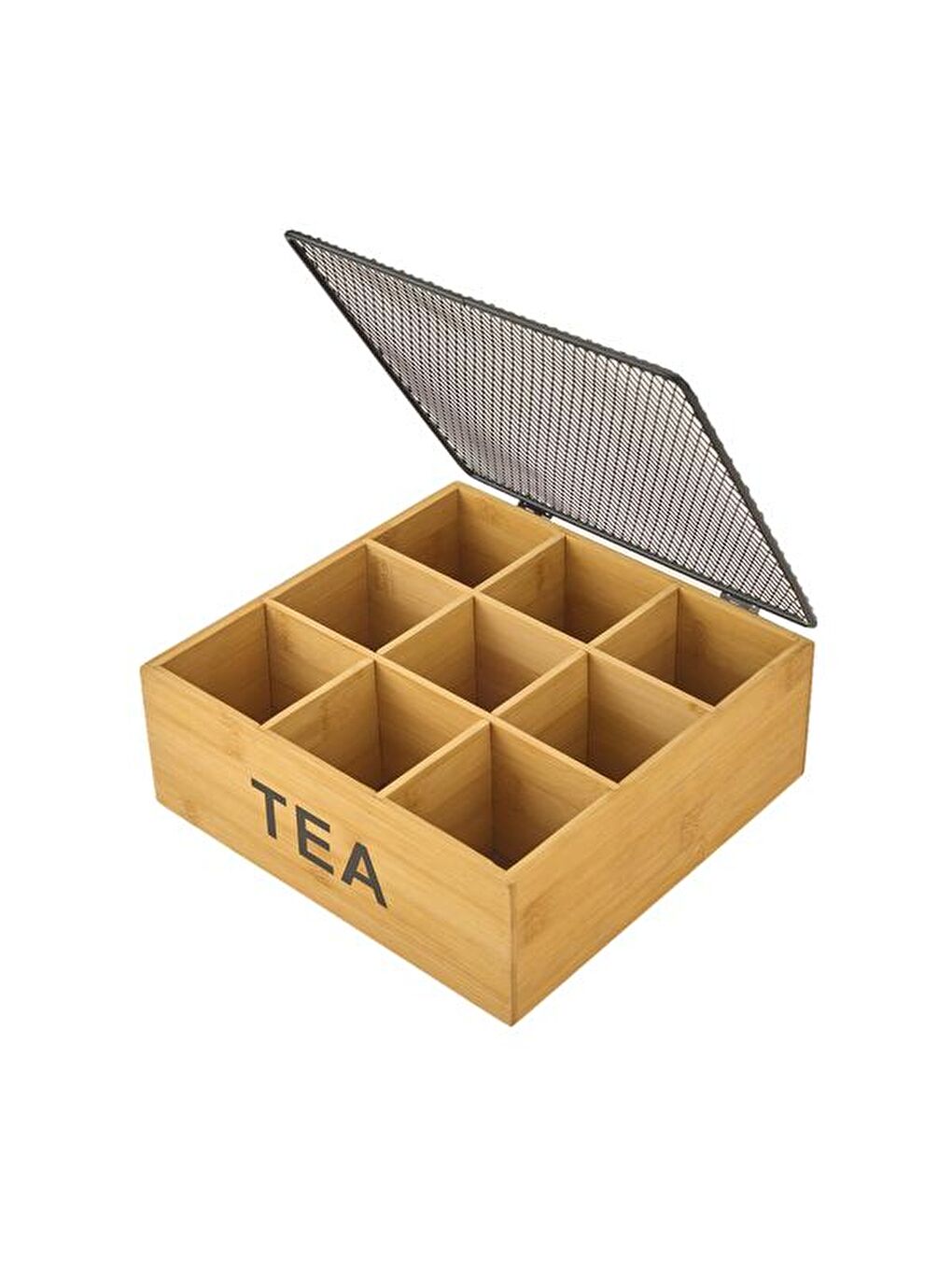 Kahverengi Bambu Çay Kutusu - 24,2x24x8,5 cm-4