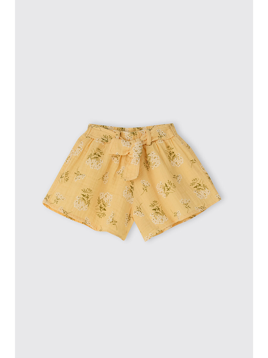 Kız Bebek Sarı Müslin Şort Etek