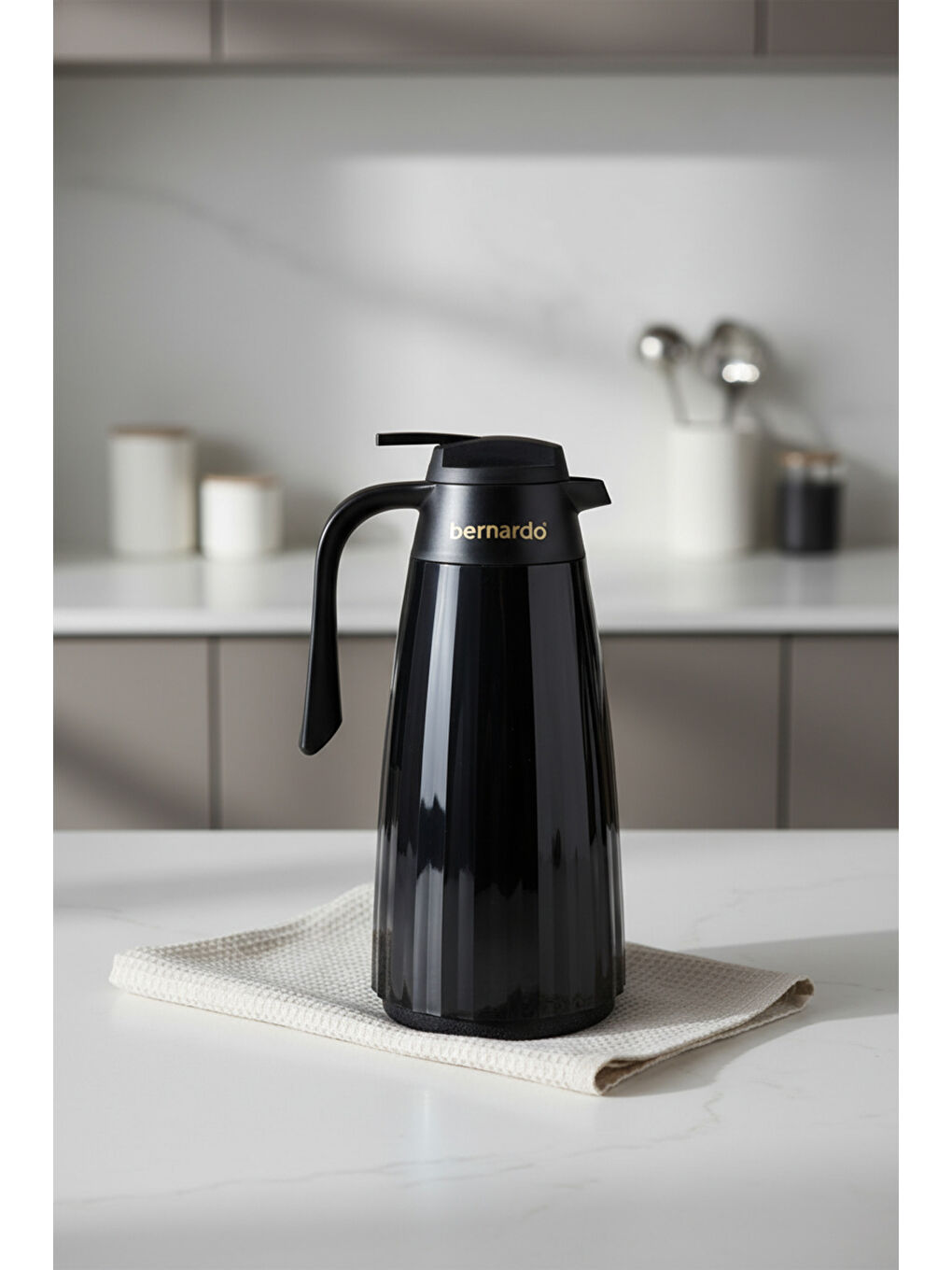 Velana Cam Termos Siyah 1.5 Litre