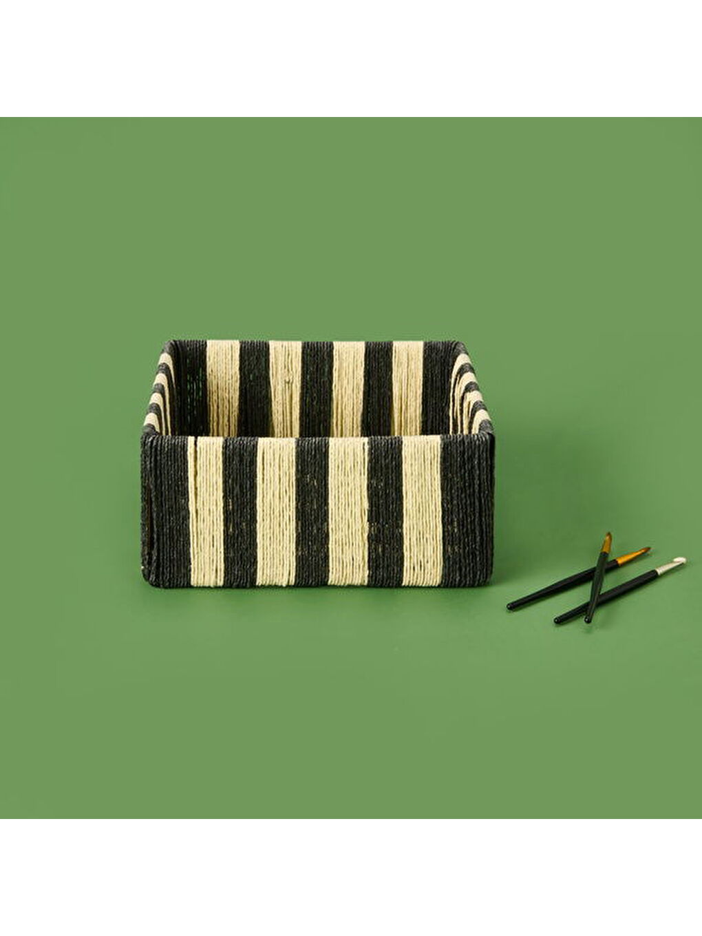 Deco Casoria Dekoratif Kutu - Siyah / Krem - 22x22x10 cm