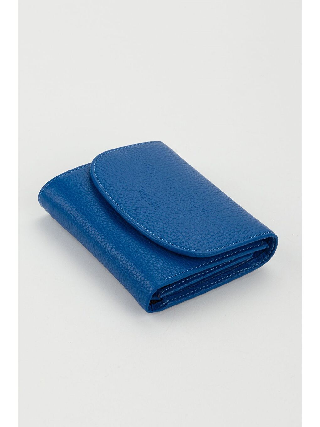 Kutulu Hakiki Deri Gök Mavi Küçük Boy Çok Gözlü Kadın El Portföyü Kartlık Cüzdan-1