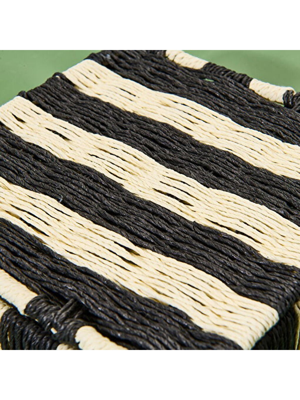 Deco Varese Dekoratif Kutu - Siyah / Krem - 18x18x5 cm-3