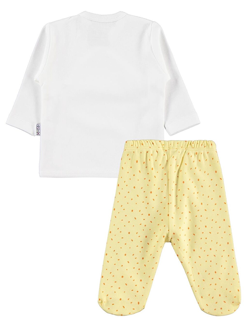 Lila Civciv Desenli 5'li Zıbın Takımları - Ekru 0-1 Ay-1