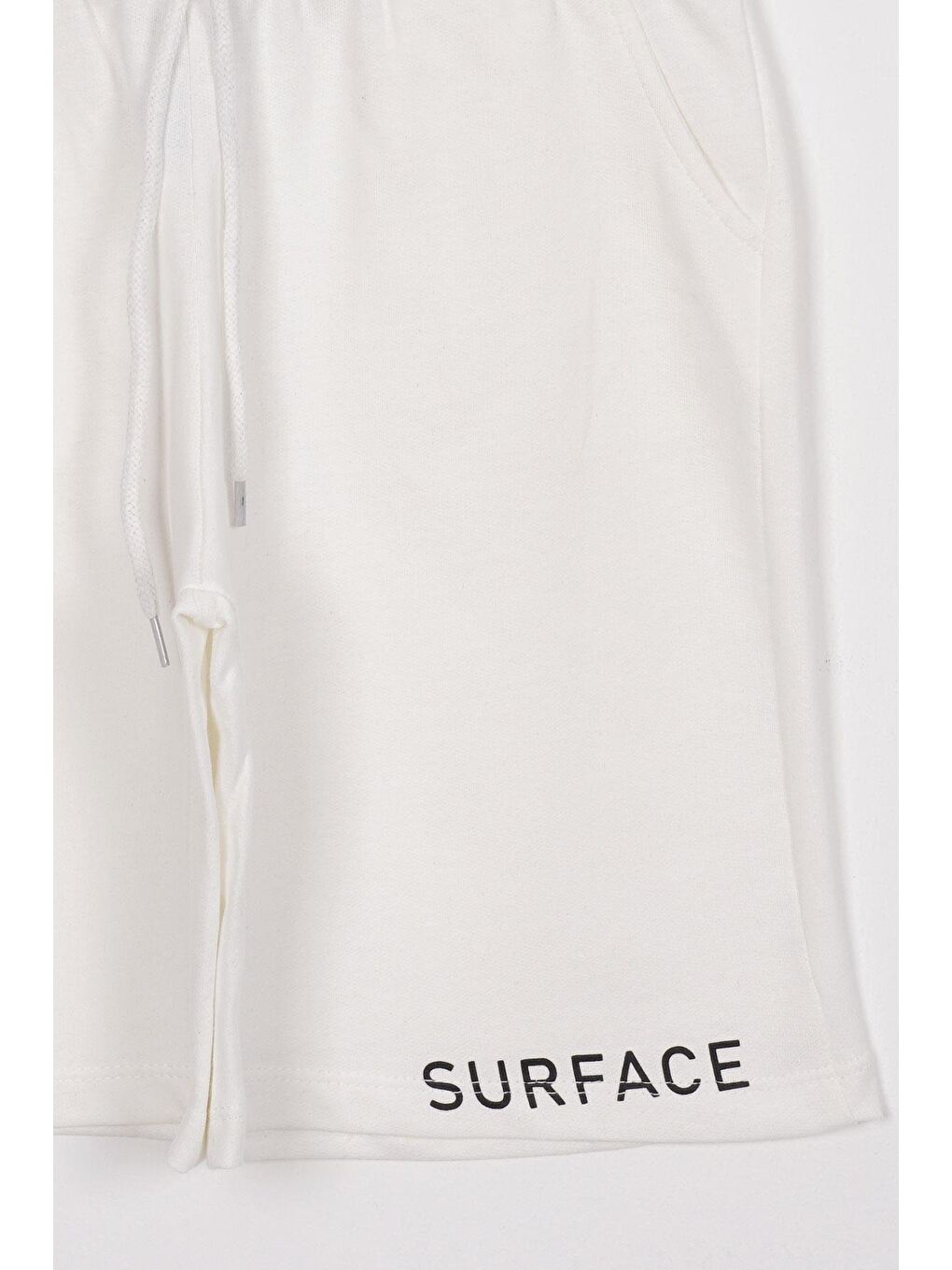 Yazı Baskılı Ekru Renk Erkek Çocuk Kapri-2