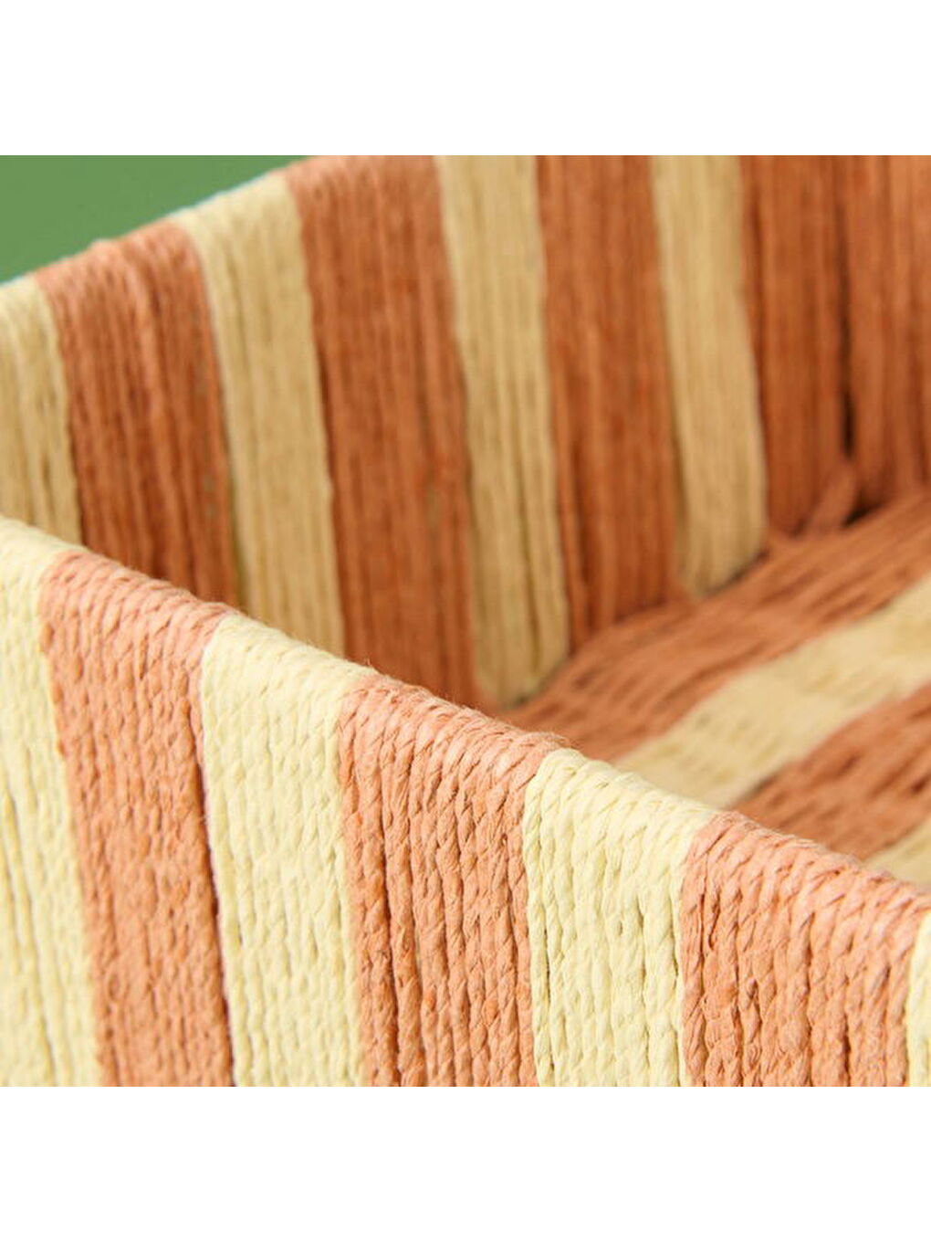 Deco Casoria Dekoratif Kutu - Turuncu / Krem - 22x22x10 cm-3