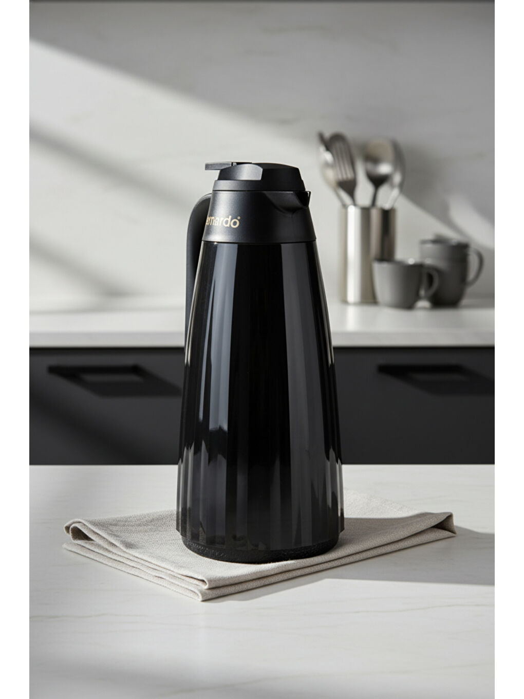 Velana Cam Termos Siyah 1.5 Litre-4