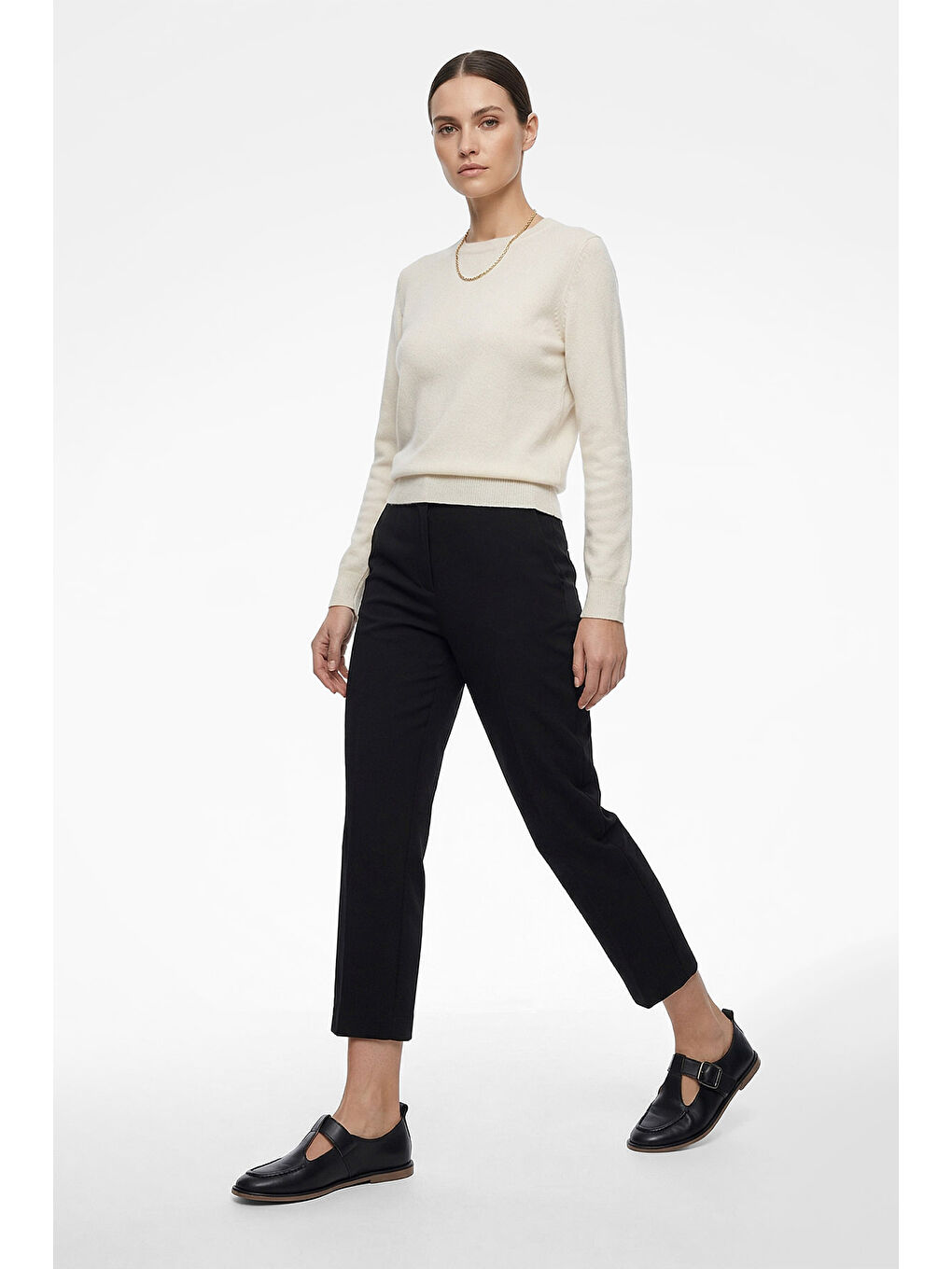 Siyah Kadın SİYAH Düz Tabanlı Ayakkabı-2