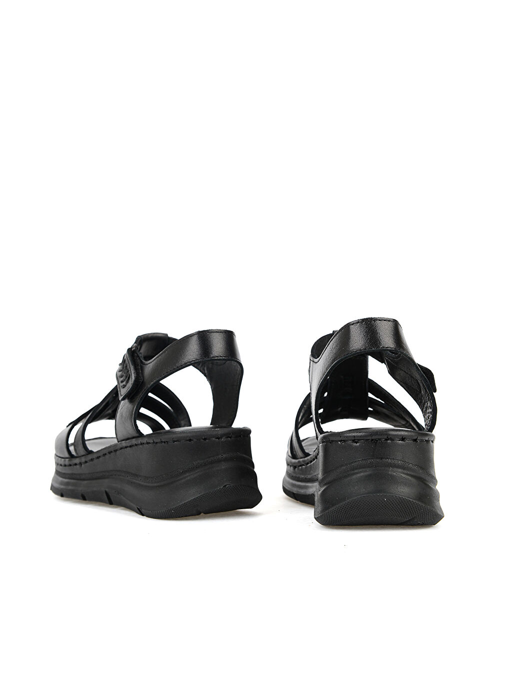 Kadın Hakiki Deri Konfor Sandalet 1611051Z110 Siyah-2