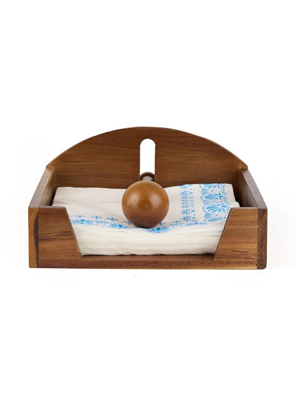 Akasya Peçetelik - Kahverengi - 28,8x8,8 cm-1