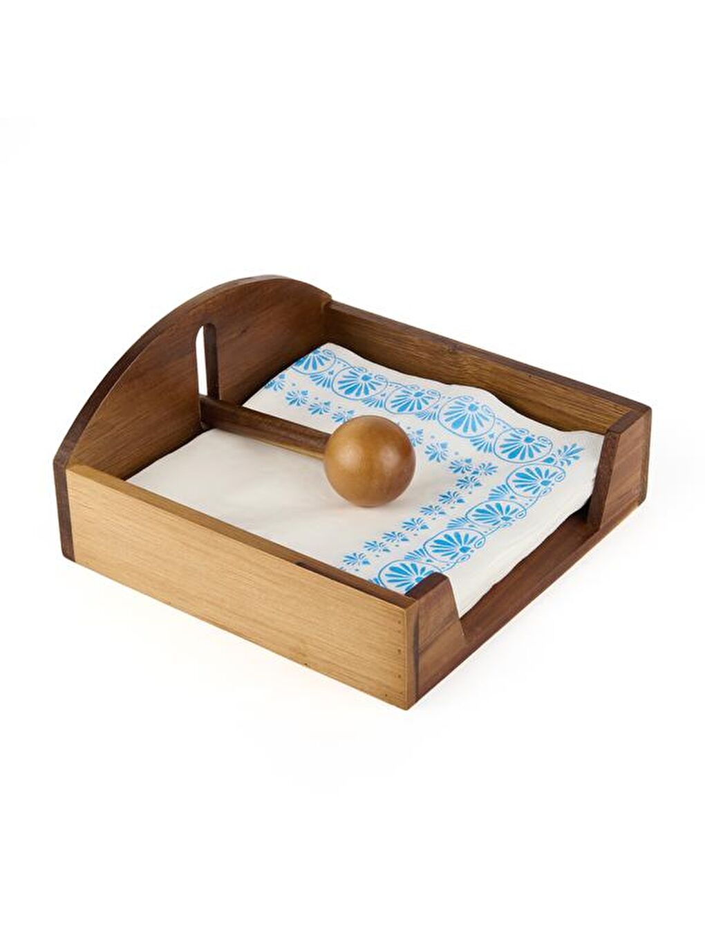 Akasya Peçetelik - Kahverengi - 28,8x8,8 cm-3