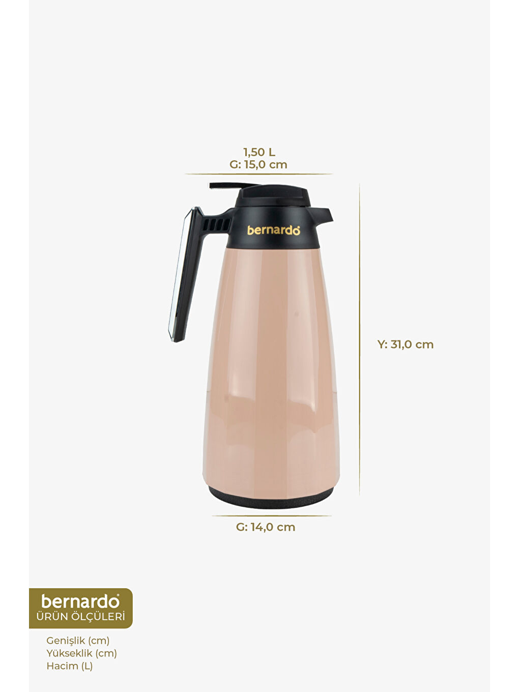 Pembe Lustra Cam Termos Pudra 1.5 Litre-1