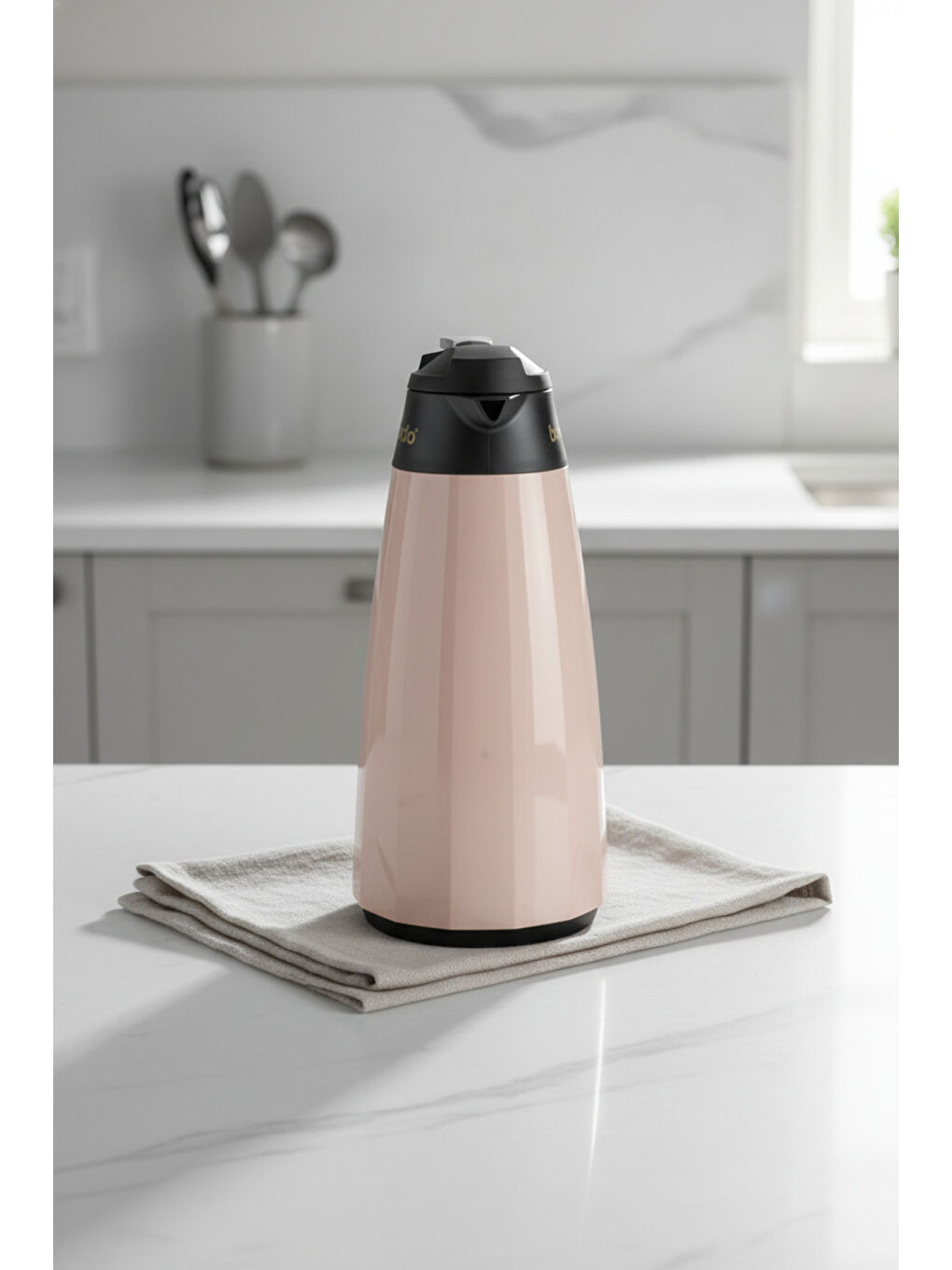 Pembe Lustra Cam Termos Pudra 1.5 Litre-5