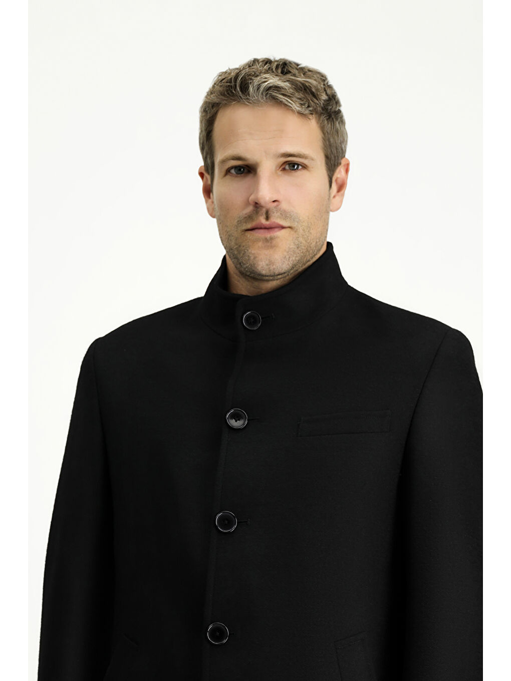 Siyah Yünlü Klasik Kaban-2