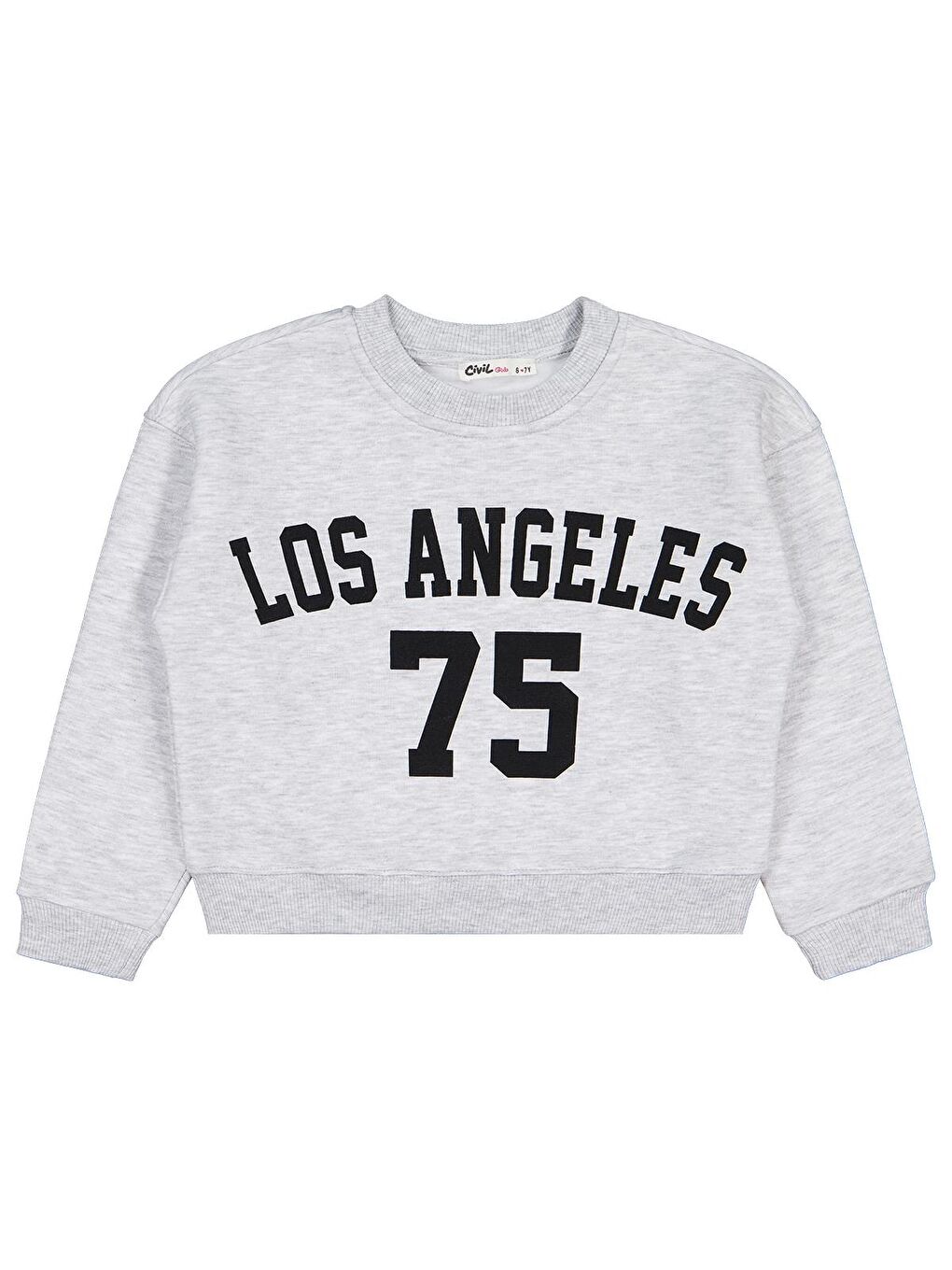 Girls Los Angeles Baskılı 6-9 Yaş Sweatshirt - Gri 8-9 Yaş