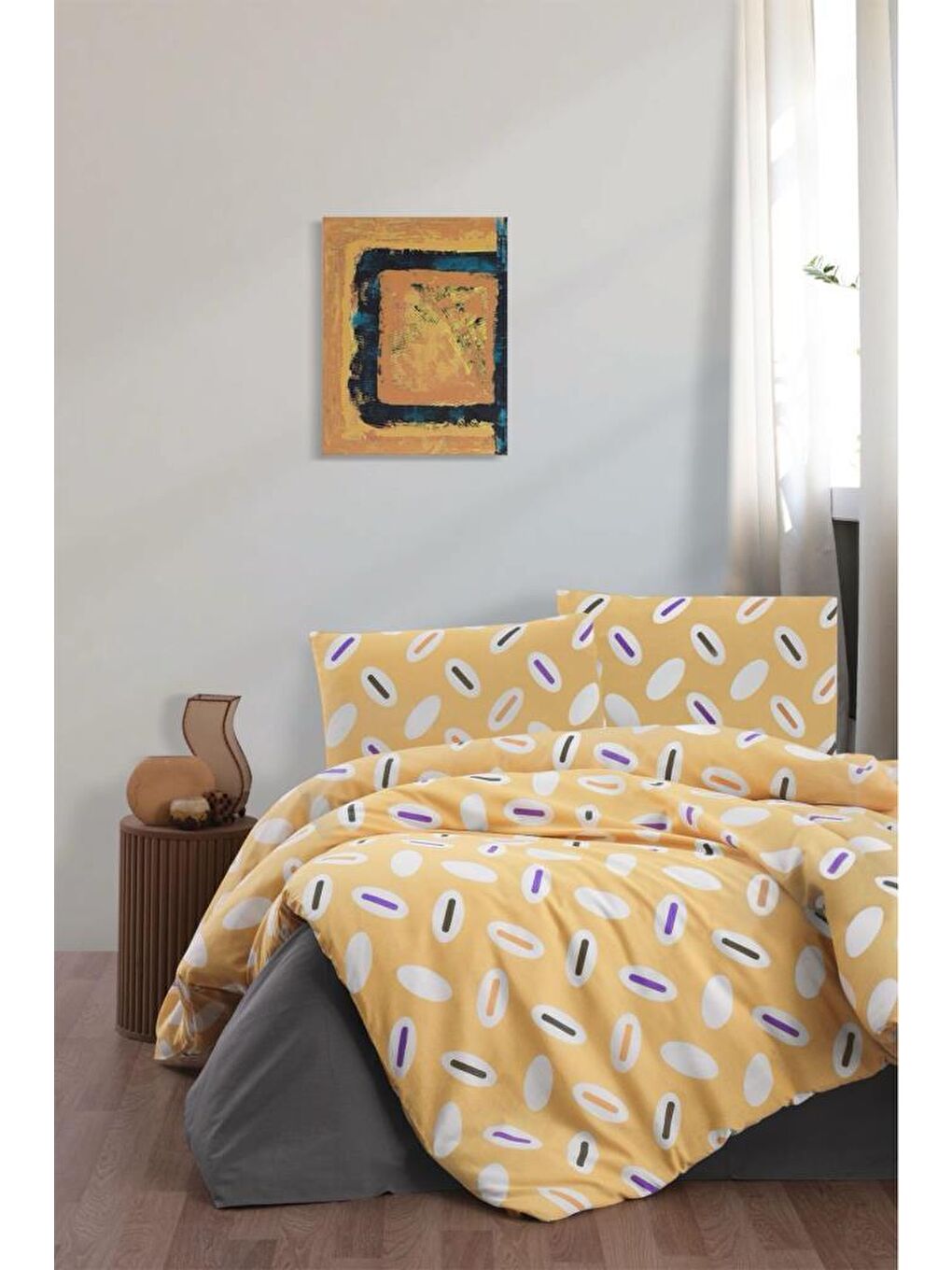 Karışık Mirsada Tek Kişilik Nevresim Takımı