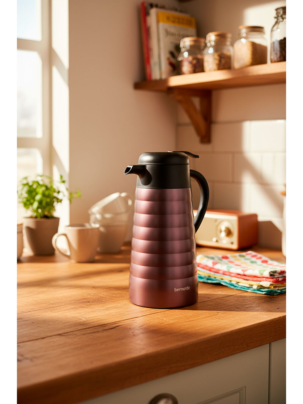 Pembe Nora 2 Litre Çelik Termos Rose-2