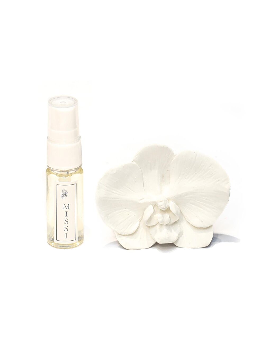 Missi Ekru Orkide Taşlı White Jasmine Araba/Araç Kokusu (20 ml esans ile birlikte)