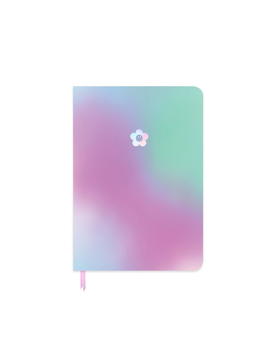 Keskin Color Pembe-Mavi Limited Edition Yaldızlı Ciltli Defter Hologram Çiçek 19x25