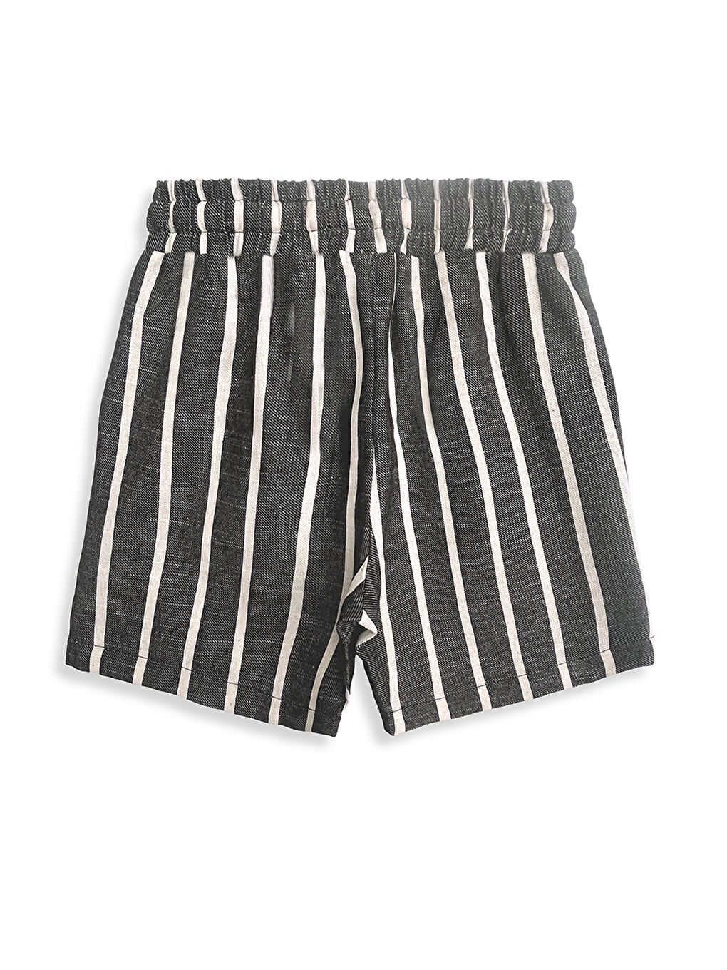 Erkek Çocuk Takım Croco Siyah T-Shirt Ve Çizgili Keten Görünümlü Yazlık Şort-8
