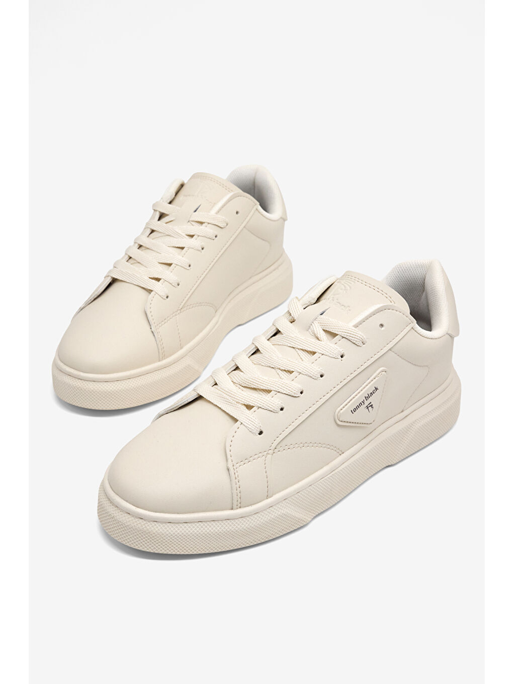 Erkek Bej Rahat Kalıp Termo Taban Bağcıklı Spor Ayakkabı