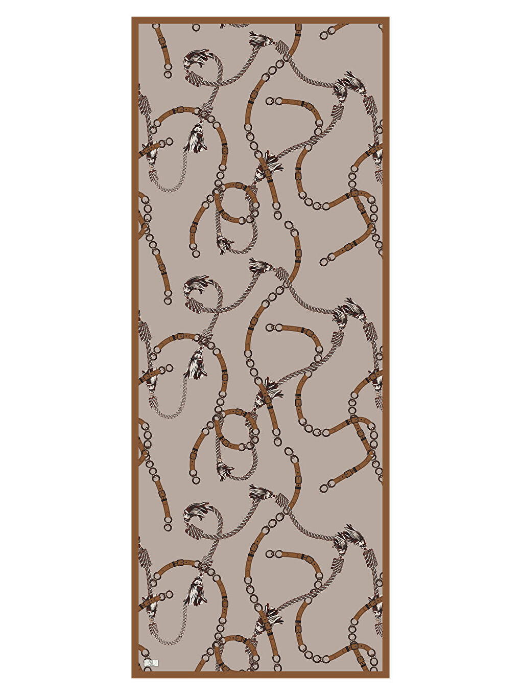 Gri Pamuk Twill Şal Linkage Taş-4