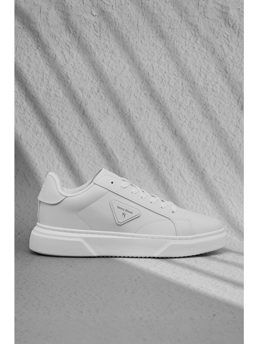 Erkek Beyaz Rahat Kalıp Termo Taban Bağcıklı Spor Ayakkabı-5