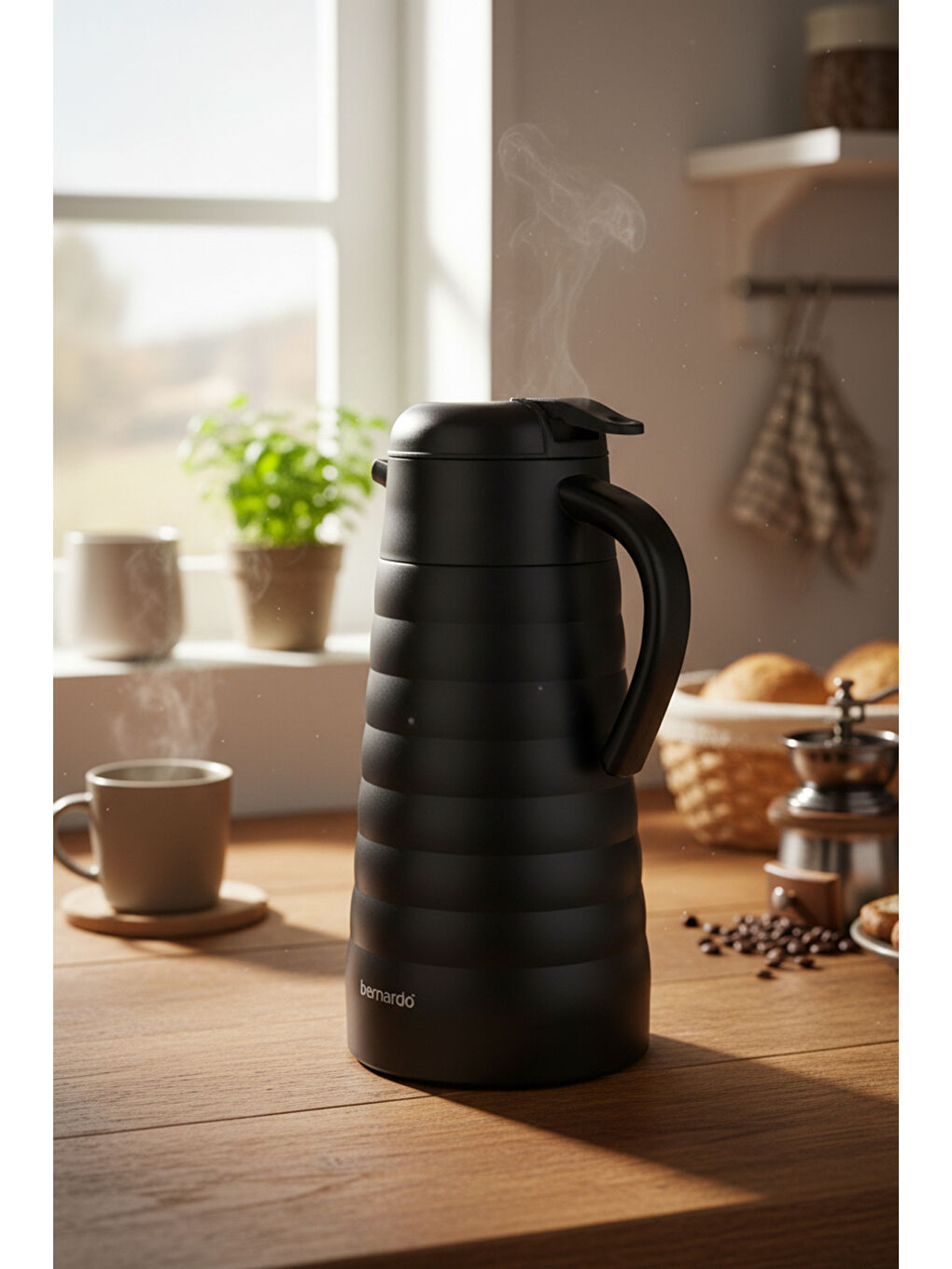 Nora 2 Litre Çelik Termos Siyah-2