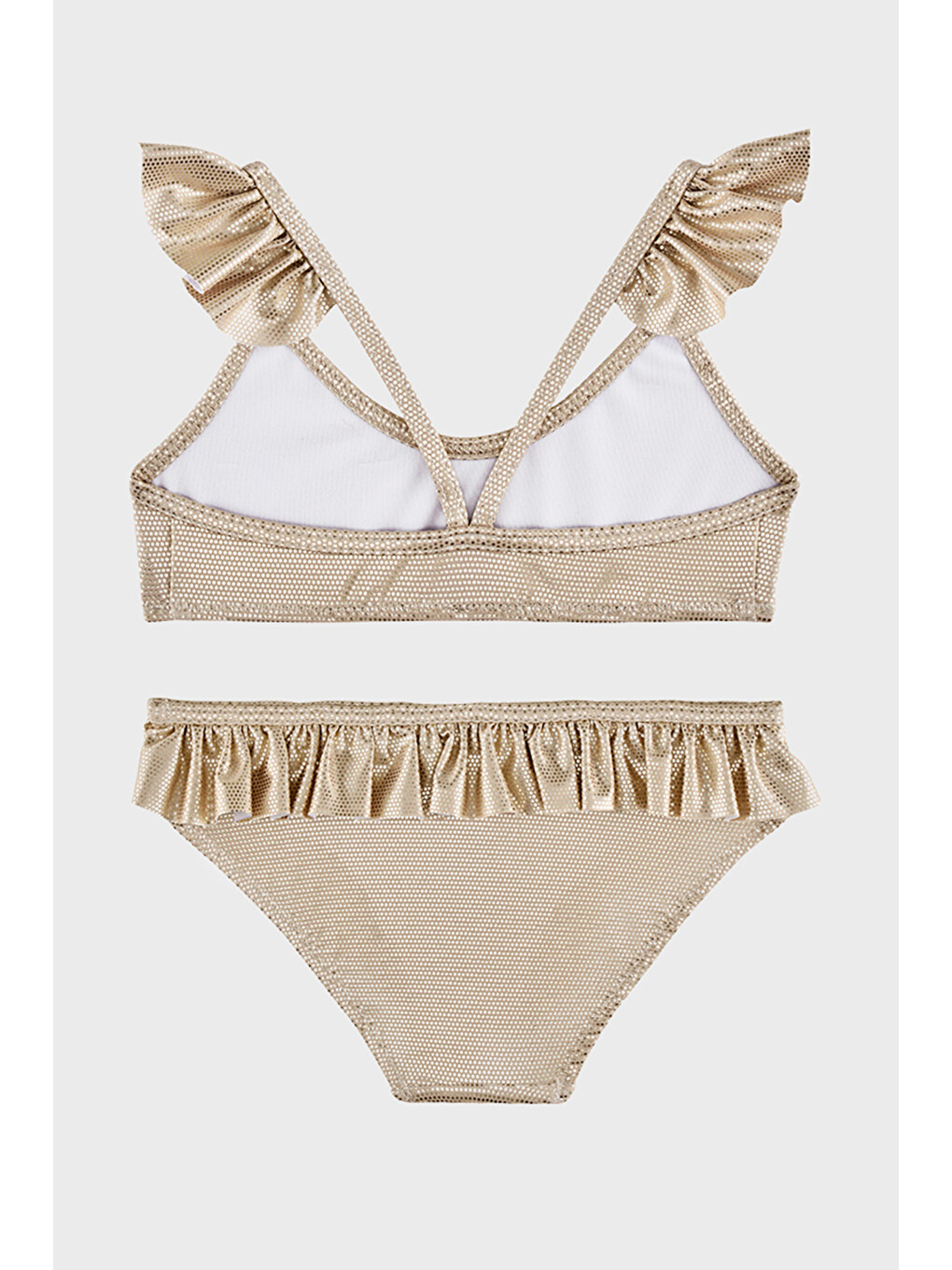 Sarı Zelma Gold Junior Desenli UPF 50+ Korumalı Çabuk Kuruyan Bikini SB2614000608-1