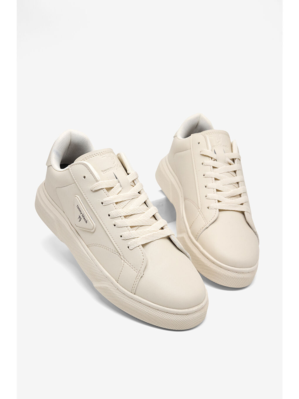 Erkek Bej Rahat Kalıp Termo Taban Bağcıklı Spor Ayakkabı-3