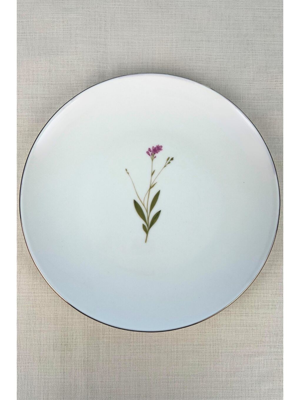 Karışık Porselen Natura Çuha Altın Yaldız Servis Tabağı 24,50cm 6 lı-1