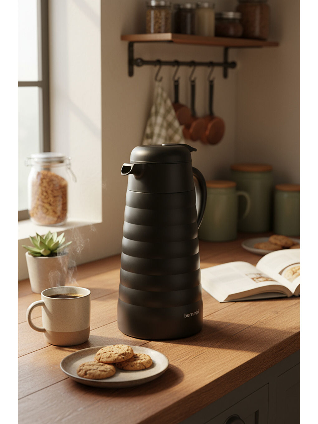 Nora 2 Litre Çelik Termos Siyah-3