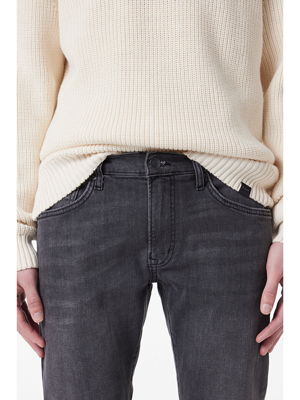 Kansas Slim Fit Normal Bel Antrasit Esnek Jean Pantolon-5