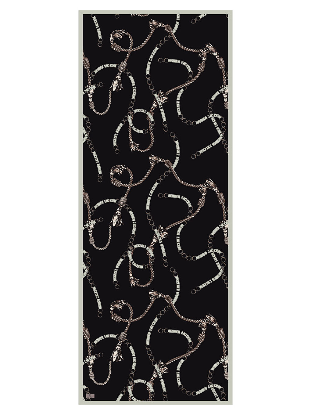 Pamuk Twill Şal Linkage Siyah-6