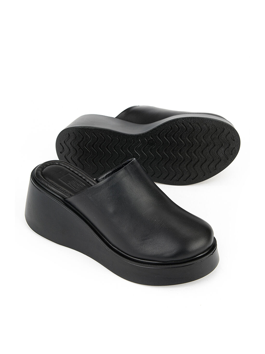 Kadın Hakiki Deri Dolgu Terlik 1611047Z1712 Siyah-3