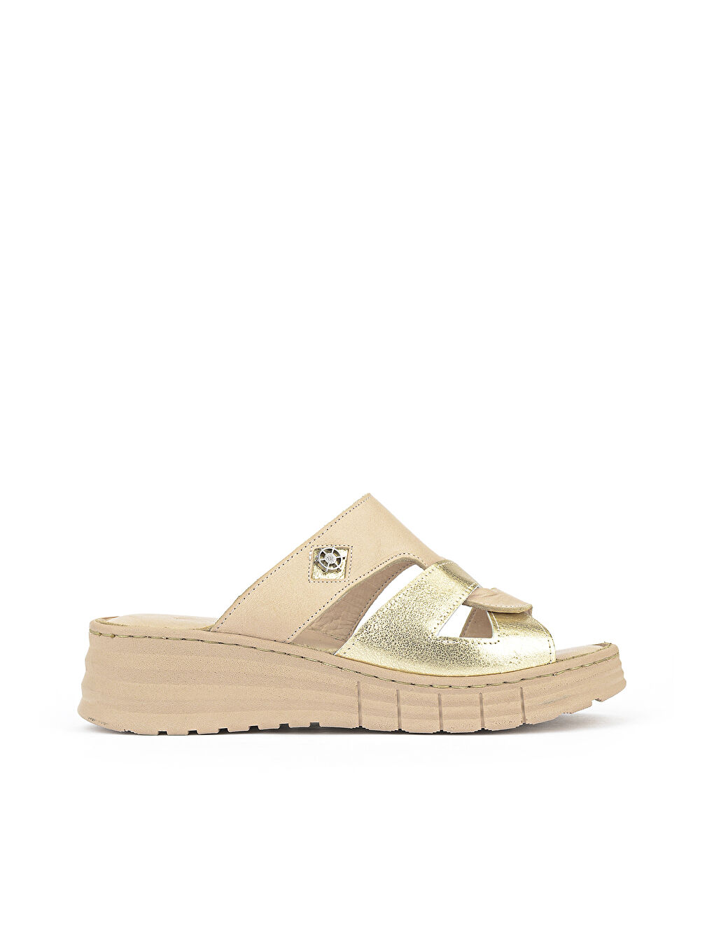 Kadın Hakiki Deri Konfor Terlik 1611008Z453 Bej