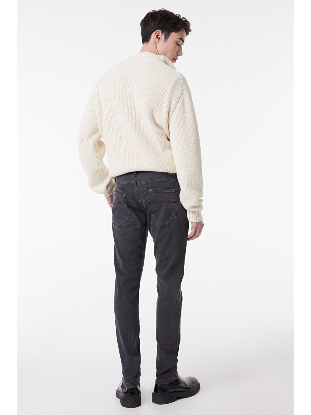 Kansas Slim Fit Normal Bel Antrasit Esnek Jean Pantolon-7