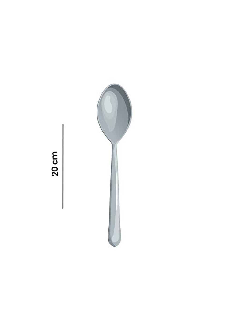 Gri Girit 6'lı Yemek Kaşığı-3