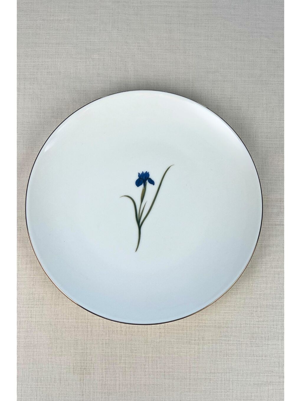 Karışık Porselen Natura İris Altın Yaldız Servis Tabağı 24,50cm 4 lü-1